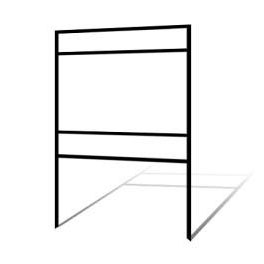 24in H x 36in W Metal Frame - 2 Riders (Black)